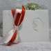 Trifold Wedding Invitation Card with Ribbon Bow Greeting Card with Lace Decoration 